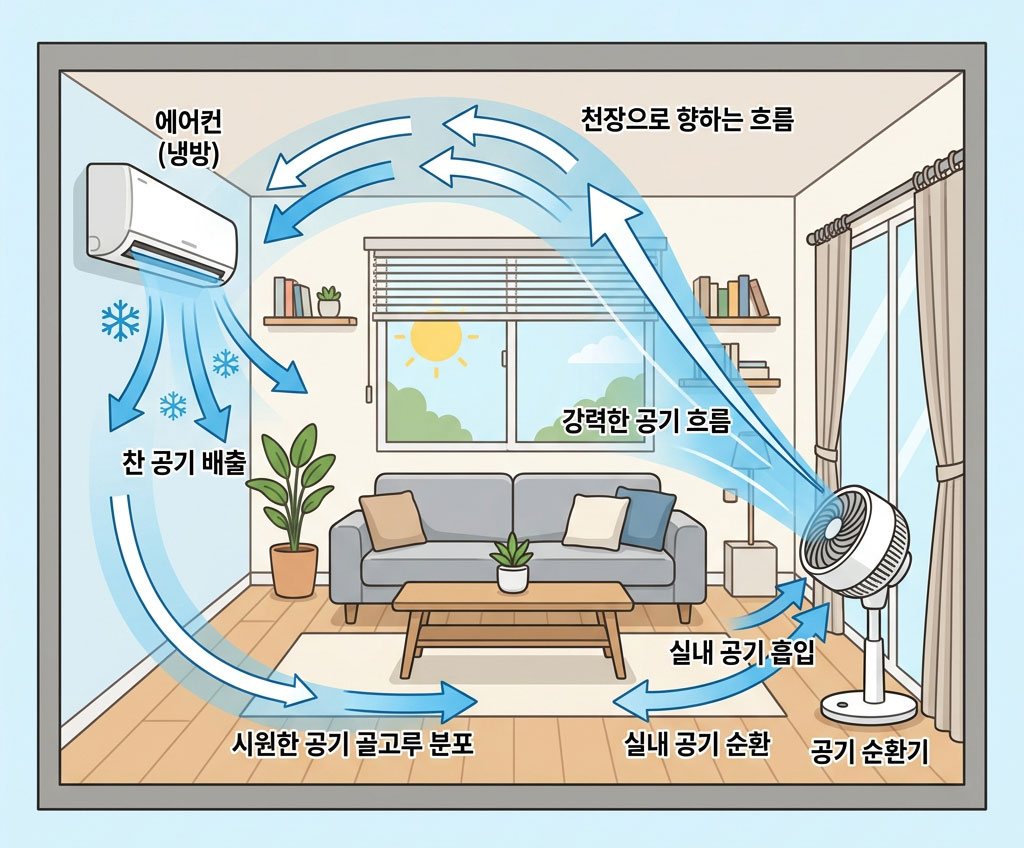 서큘레이터 공기 순환 플로우